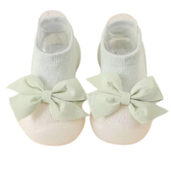 Baby Unisex Anti-Skid Silicon Sole Grip Bumper Socks Booties (Mint)-BT4264