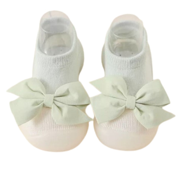 Baby Unisex Anti-Skid Silicon Sole Grip Bumper Socks Booties (Mint)-BT4265