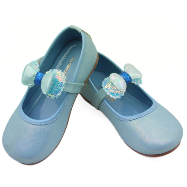 Neska Moda Girls Synthetic Leather Ballerinas/Belly Sandal (Blue)