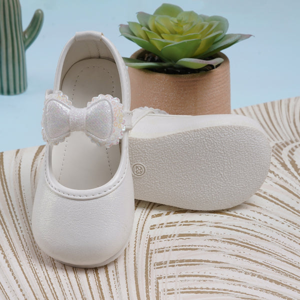 Neska Moda Girls Synthetic Leather Ballerinas/Belly Sandal (White)