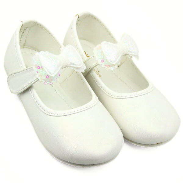 Neska Moda Girls Synthetic Leather Ballerinas/Belly Sandal (White)