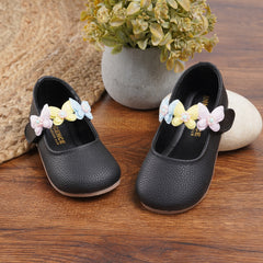 Neska Moda Girls Synthetic Leather Ballerinas/Belly Sandal (Black)