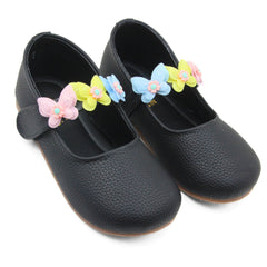 Neska Moda Girls Synthetic Leather Ballerinas/Belly Sandal (Black)