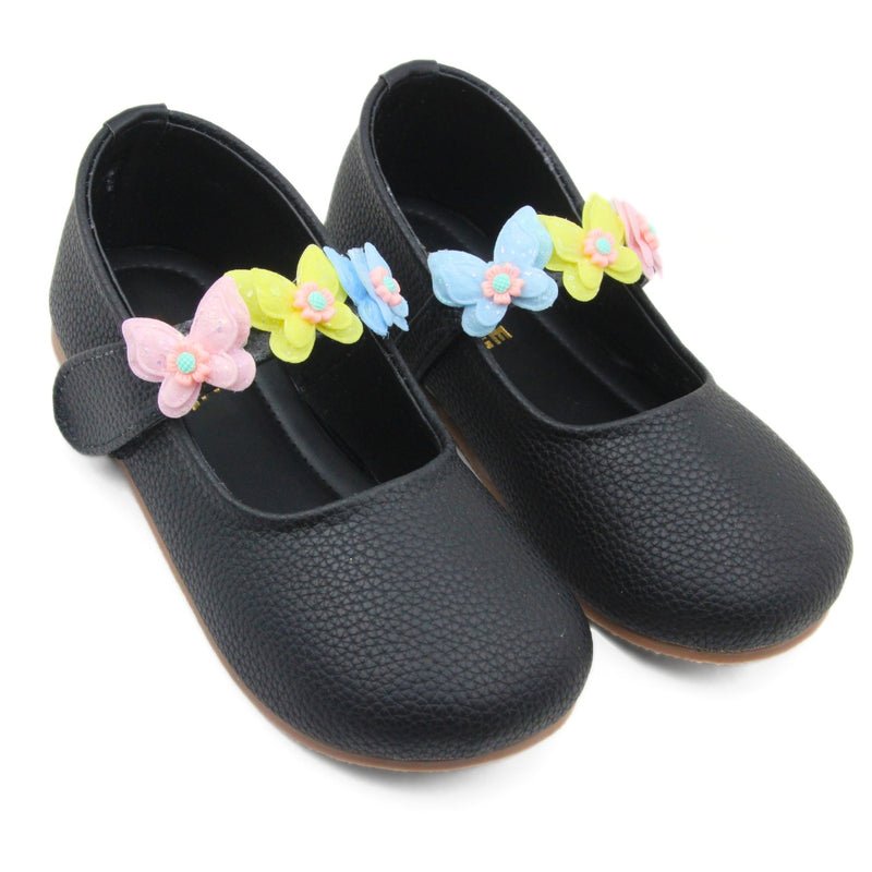 Neska Moda Girls Synthetic Leather Ballerinas/Belly Sandal (Black)
