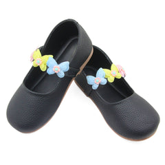 Neska Moda Girls Synthetic Leather Ballerinas/Belly Sandal (Black)