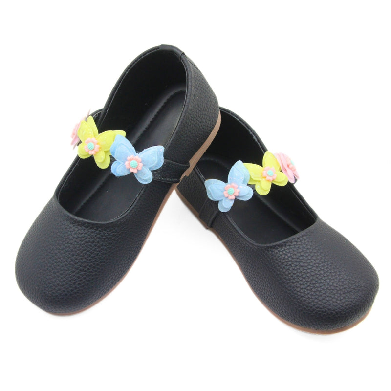 Neska Moda Girls Synthetic Leather Ballerinas/Belly Sandal (Black)