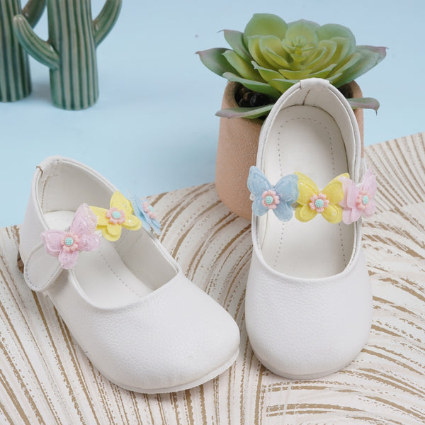 Neska Moda Girls Synthetic Leather Ballerinas/Belly Sandal (White)
