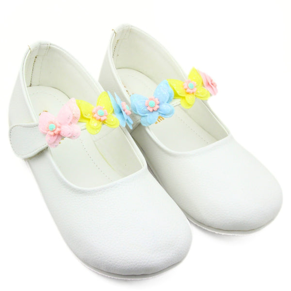 Neska Moda Girls Synthetic Leather Ballerinas/Belly Sandal (White)