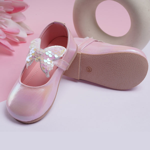 Neska Moda Girls Synthetic Leather Ballerinas/Belly Sandal (Pink)