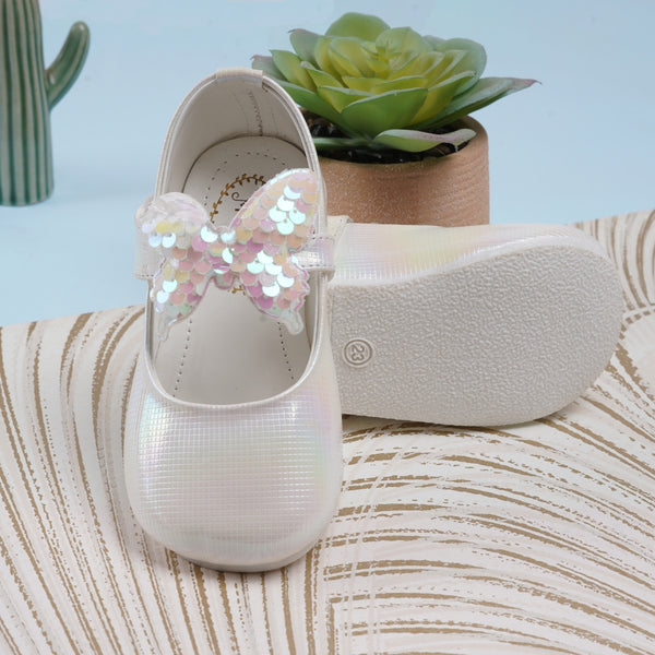 Neska Moda Girls Synthetic Leather Ballerinas/Belly Sandal (White)
