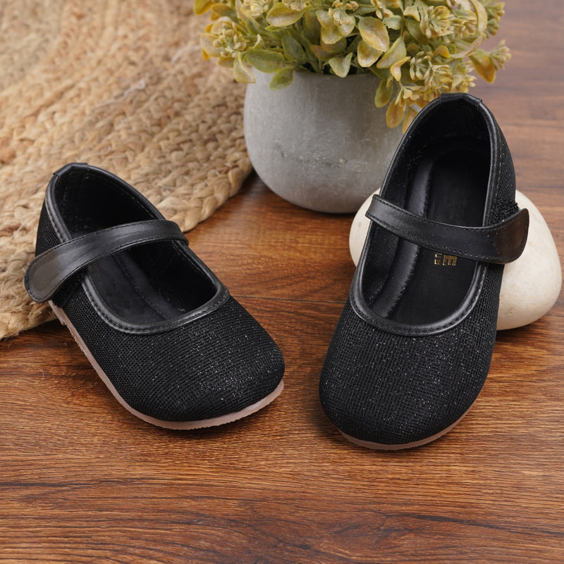 Neska Moda Girls Synthetic Leather Ballerinas/Belly Sandal (Black)