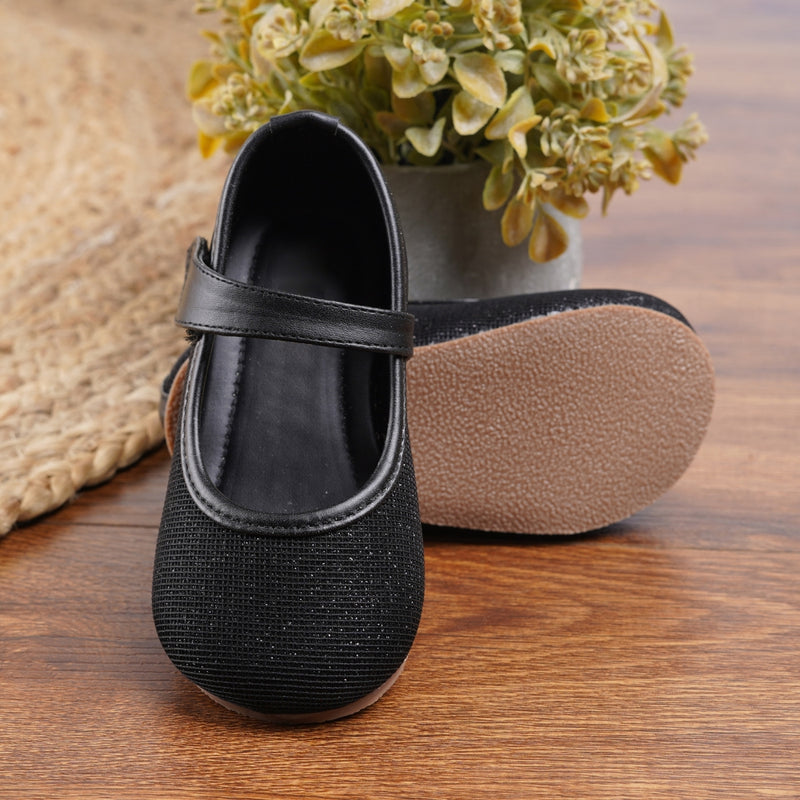 Neska Moda Girls Synthetic Leather Ballerinas/Belly Sandal (Black)