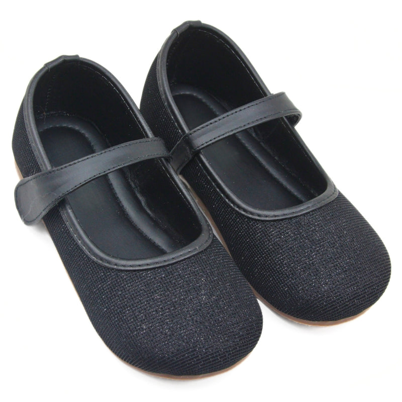 Neska Moda Girls Synthetic Leather Ballerinas/Belly Sandal (Black)