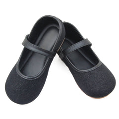 Neska Moda Girls Synthetic Leather Ballerinas/Belly Sandal (Black)