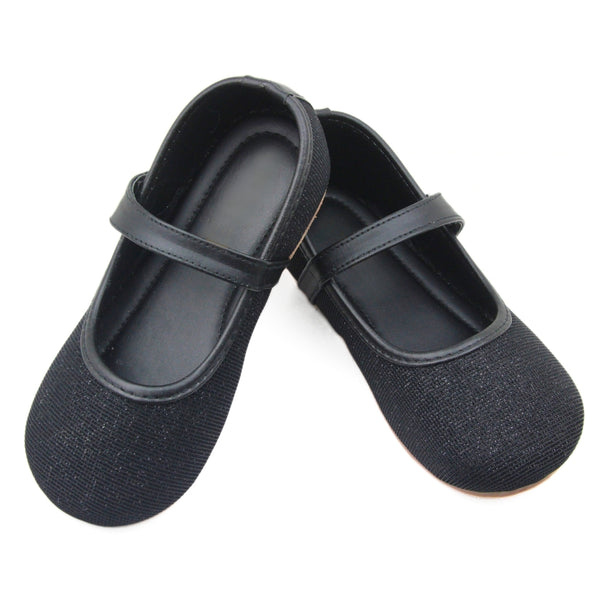 Neska Moda Girls Synthetic Leather Ballerinas/Belly Sandal (Black)