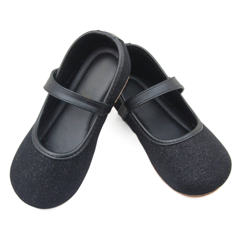Neska Moda Girls Synthetic Leather Ballerinas/Belly Sandal (Black)