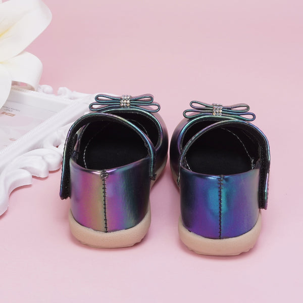 Neska Moda Synthetic Leather Ballerinas for Baby Girls (Multicolor)