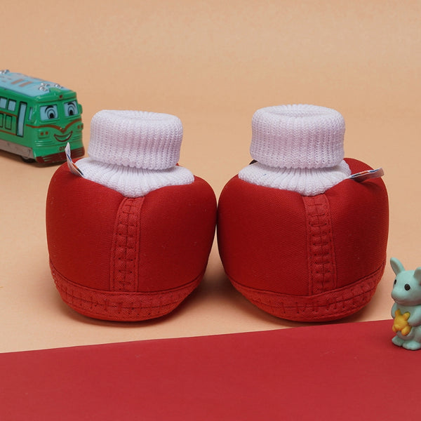 6 To 12 Months Baby Girls & Baby Boys Soft Cotton Cute Butterfly Booties (Red,Blue)-BT4461