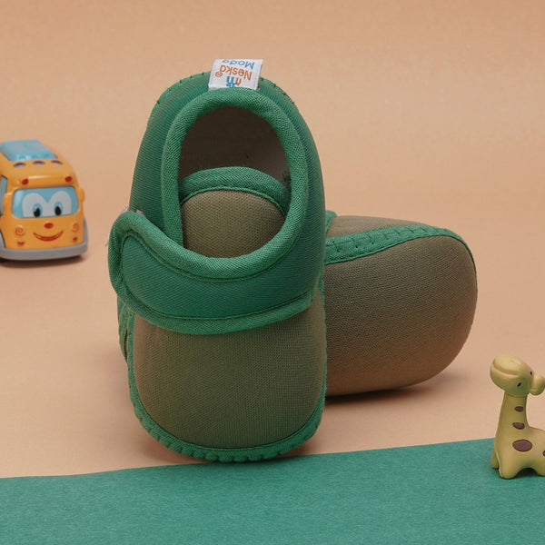 6 To 12 Months Baby Boys & Baby Girls Cute Soft Cotton Pre-Walker Sports Booties (Green)-BT4467