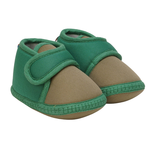 6 To 12 Months Baby Boys & Baby Girls Cute Soft Cotton Pre-Walker Sports Booties (Green)-BT4467