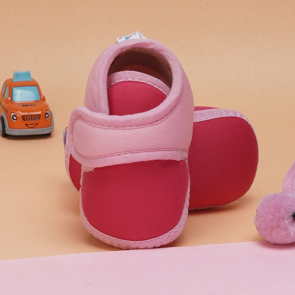 6 To 12 Months Baby Boys & Baby Girls Cute Soft Cotton Pre-Walker Sports Booties (Pink)-BT4468