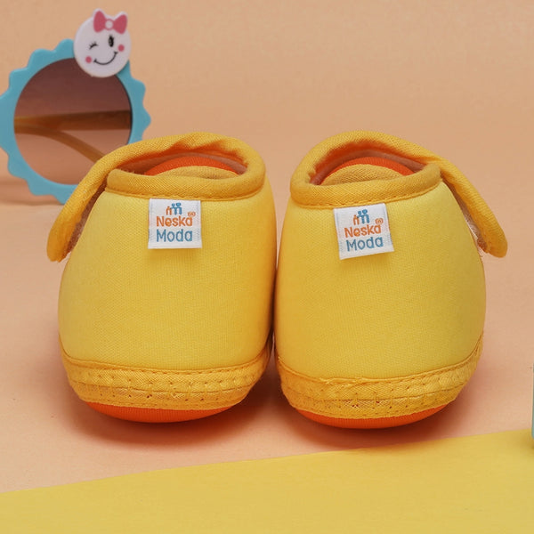 6 To 12 Months Baby Boys & Baby Girls Cute Soft Cotton Pre-Walker Sports Booties (Orange,Yellow)-BT4470