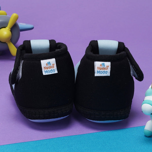 6 To 12 Months Baby Girls & Baby Boys Soft Cotton Cute Butterfly Booties (Blue,Black)