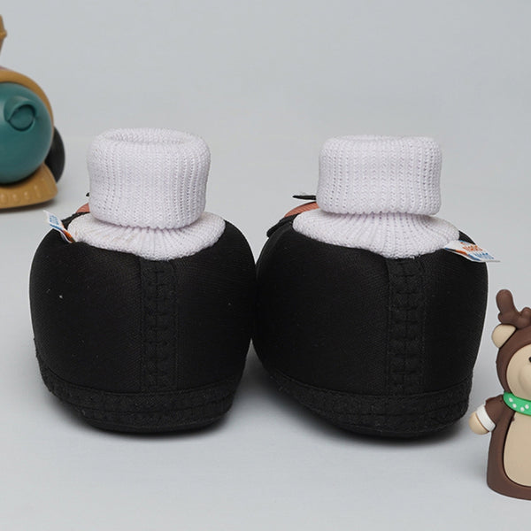 6 To 12 Months Baby Girls & Baby Boys Soft Cotton Cute Butterfly Booties (Black)