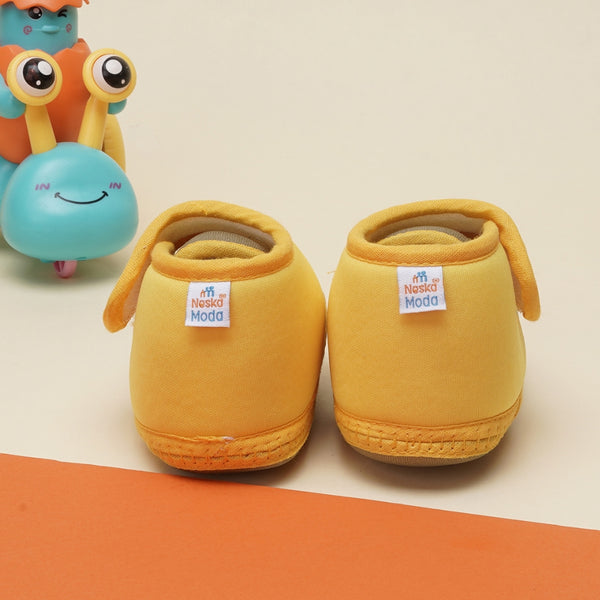6 To 12 Months Baby Boys & Baby Girls Cute Soft Cotton Pre-Walker Sports Booties (Green,Yellow)
