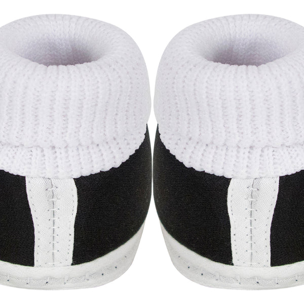 6 To 12 Months Baby Girls & Baby Boys Soft Cotton Cute Butterfly Frill Booties (Black)-BT44
