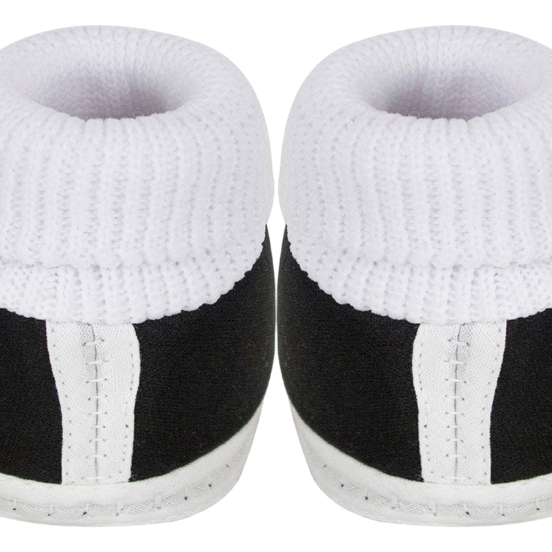 6 To 12 Months Baby Girls & Baby Boys Soft Cotton Cute Butterfly Frill Booties (Black)-BT44