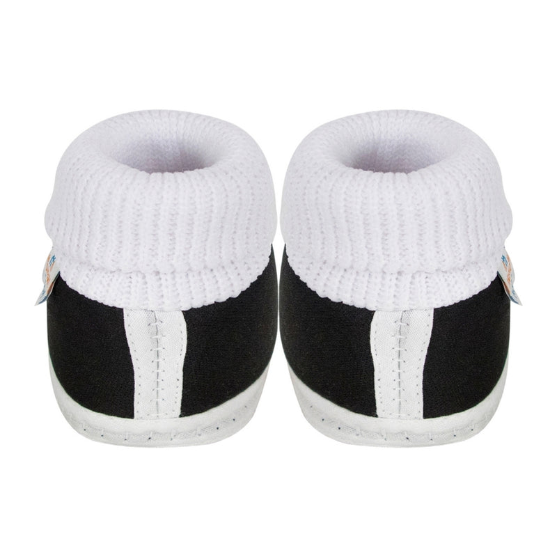 6 To 12 Months Baby Girls & Baby Boys Soft Cotton Cute Butterfly Frill Booties (Black)-BT44