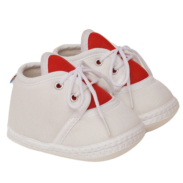 6 To 12 Months Baby Boys & Baby Girls Cute Soft Cotton Pre-Walker Lace Booties (White)