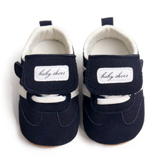 6 to 12 Months Baby Boys & Girls Sneaker Shoes,Infant Non Slip Sole Velcro Booties (Black)-BT4516
