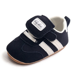 6 to 12 Months Baby Boys & Girls Sneaker Shoes,Infant Non Slip Sole Velcro Booties (Black)-BT4516