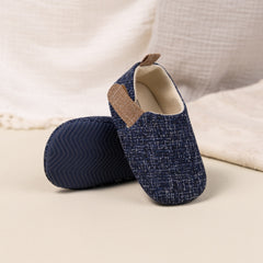 6 to 12 Months Baby Boys & Girls Cotton Shoes,Infant Anti-Slip Sole Slip-On Booties (Blue)-BT4533