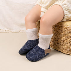6 to 12 Months Baby Boys & Girls Cotton Shoes,Infant Anti-Slip Sole Slip-On Booties (Blue)-BT4533