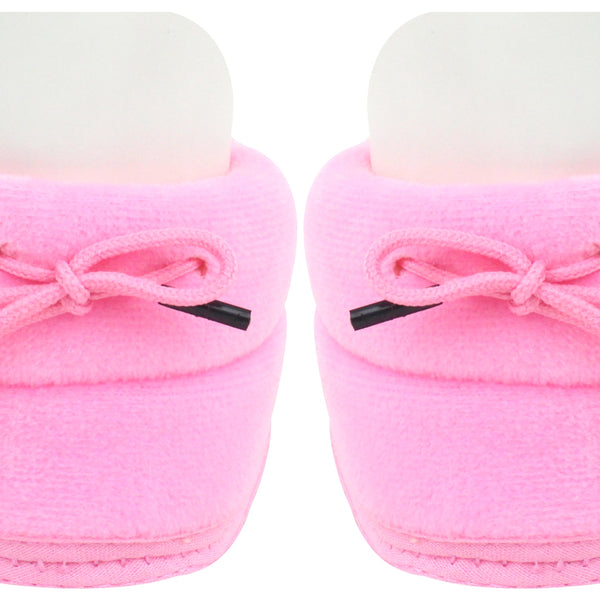 Baby Unisex Cotton Cat Face White,Pink Lace Booties-BT453