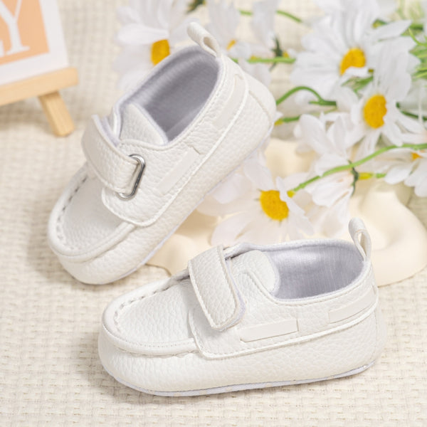 6 to 12 Months Baby Boys Shoes,Infant Non Slip Booties (White)-BT4542