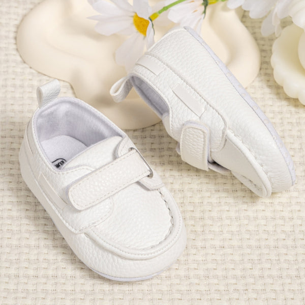 6 to 12 Months Baby Boys Shoes,Infant Non Slip Booties (White)-BT4542