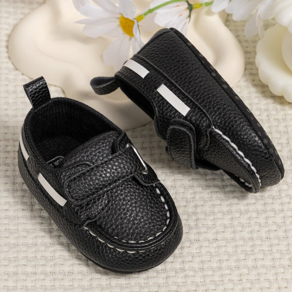 6 to 12 Months Baby Boys Shoes,Infant Non Slip Booties (Black)-BT4543