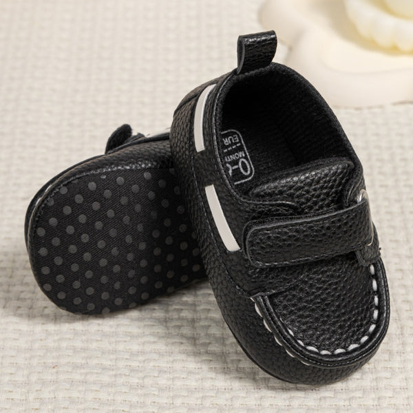 6 to 12 Months Baby Boys Shoes,Infant Non Slip Booties (Black)-BT4543