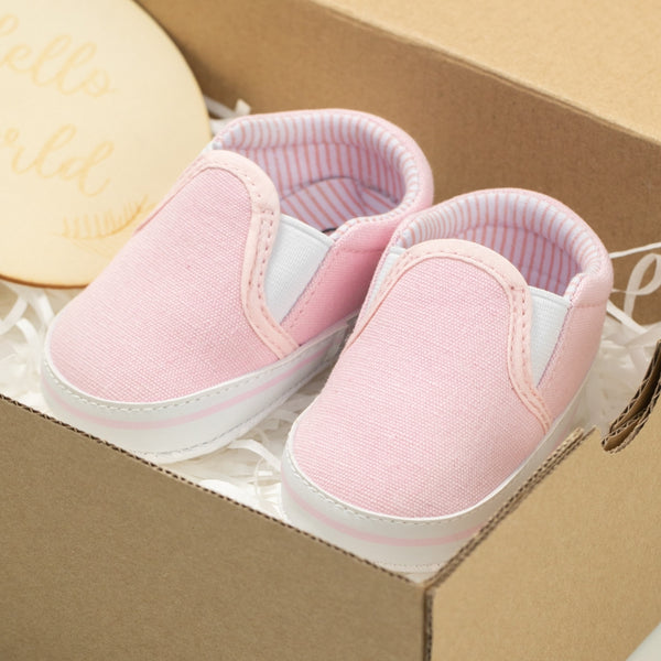 6 to 12 Months Baby Boys & Girls Cotton Shoes,Infant Anti-Slip Sole Slip-On Booties (Pink)-BT4574