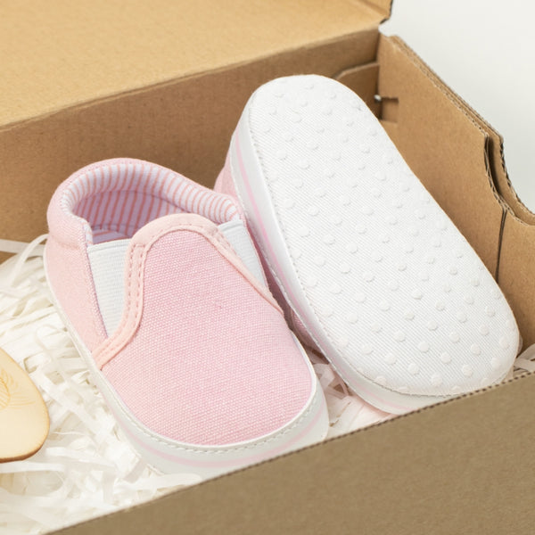 6 to 12 Months Baby Boys & Girls Cotton Shoes,Infant Anti-Slip Sole Slip-On Booties (Pink)-BT4574