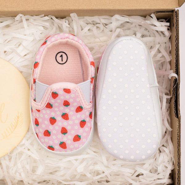 6 to 12 Months Baby Boys & Girls Cotton Shoes,Infant Anti-Slip Sole Slip-On Booties (Pink)-BT4575