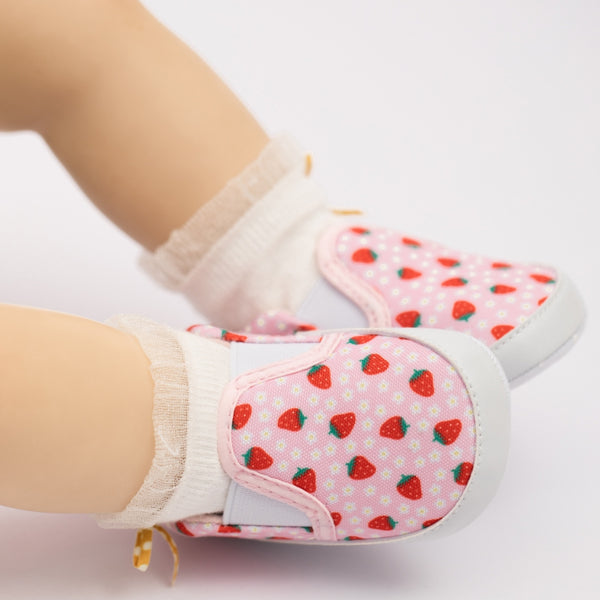 6 to 12 Months Baby Boys & Girls Cotton Shoes,Infant Anti-Slip Sole Slip-On Booties (Pink)-BT4575