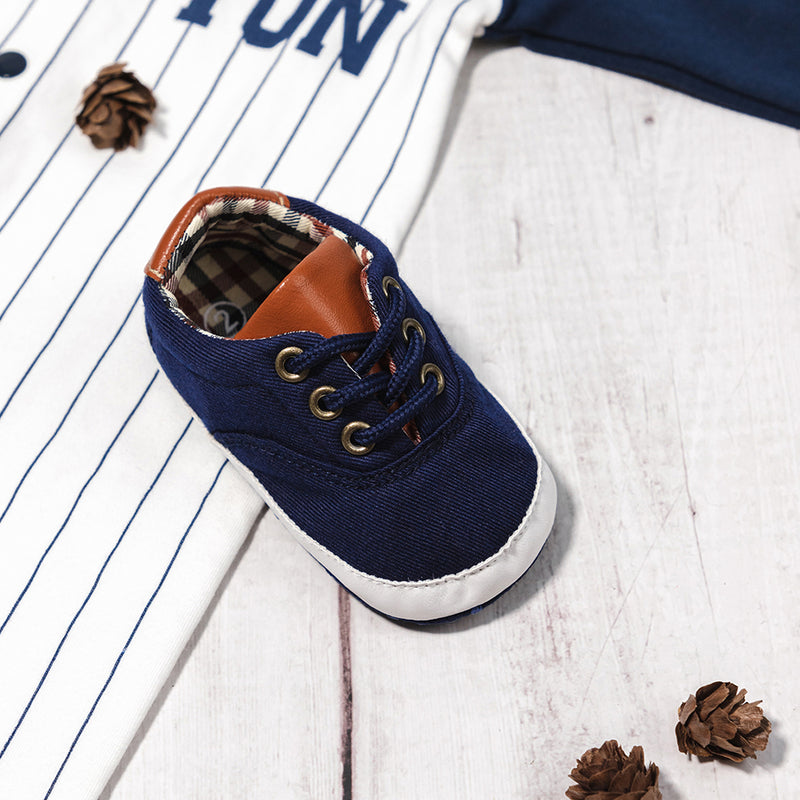 6 to 12 Months Baby Boys & Girls Canvas Shoes,Infant Non Slip Sole Lace Closure Booties (Dark Blue)-BT4591