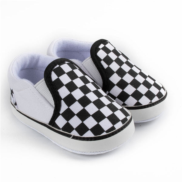 6 to 12 Months Baby Boys & Girls Cotton Anti-Slip Sneaker Shoes,Infant Slip On Booties (Black)-BT4602