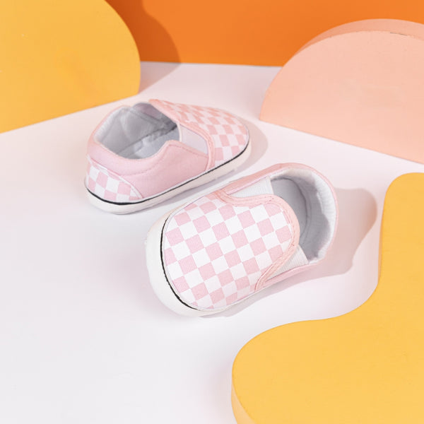 6 to 12 Months Baby Boys & Girls Cotton Anti-Slip Sneaker Shoes,Infant Slip On Booties (Pink)-BT4603