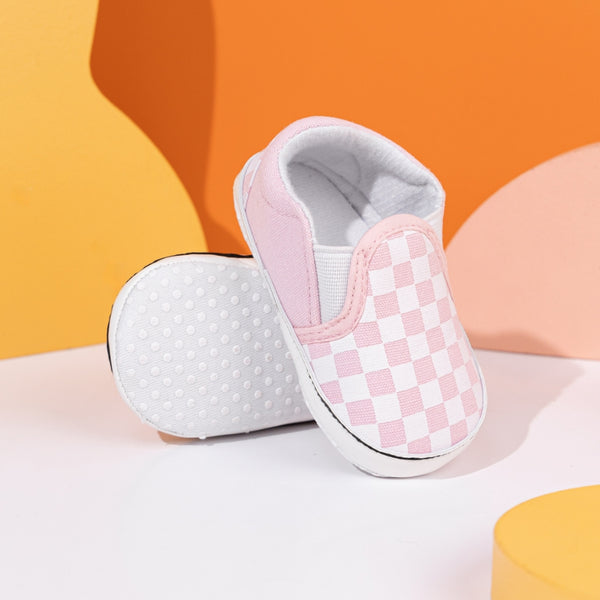 6 to 12 Months Baby Boys & Girls Cotton Anti-Slip Sneaker Shoes,Infant Slip On Booties (Pink)-BT4603
